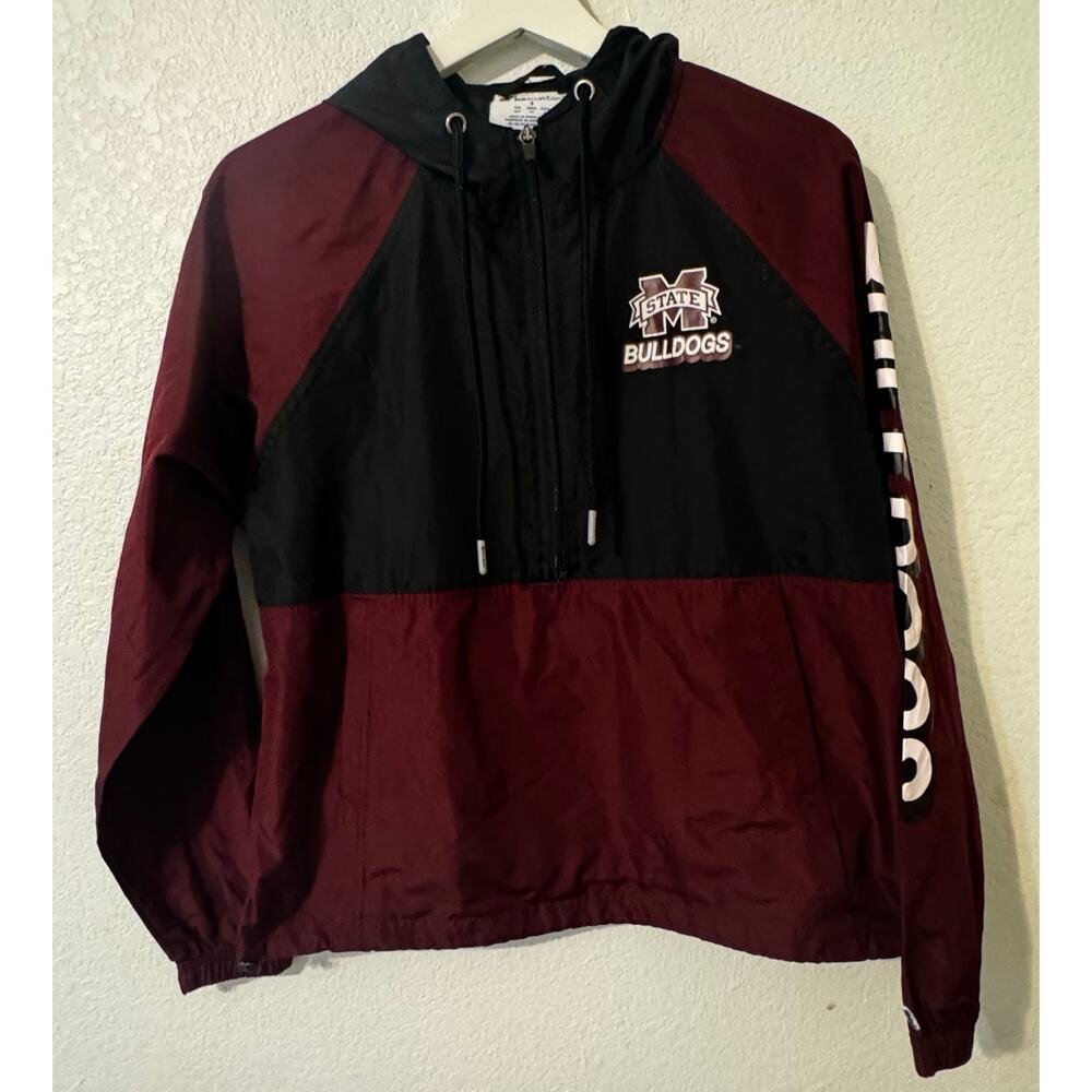Champion Men's Mississippi State Bulldog 1/4 Zip Anorak‎ Jacket Size Small